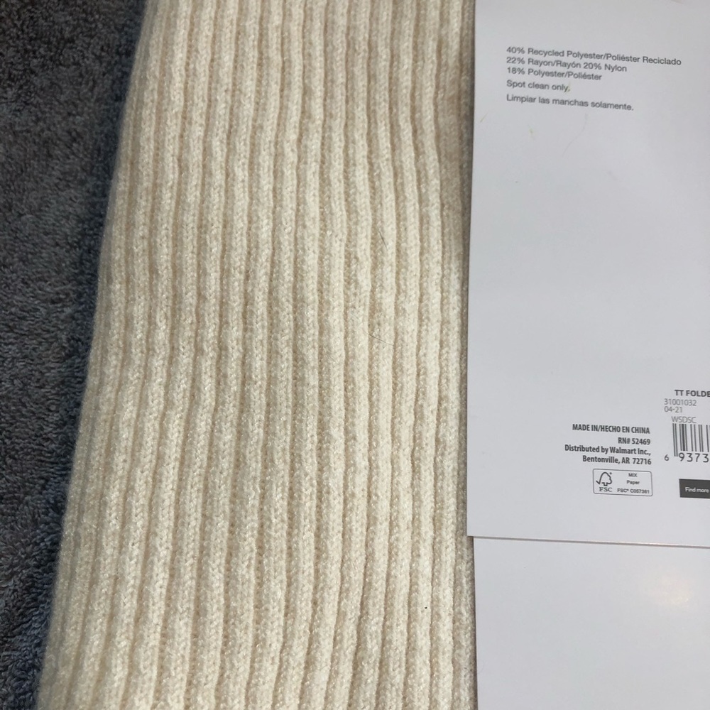 🌺🌼NWT Time and Tru Ruana Ribbed Multi-Wear Wrap - Picture 6 of 8
